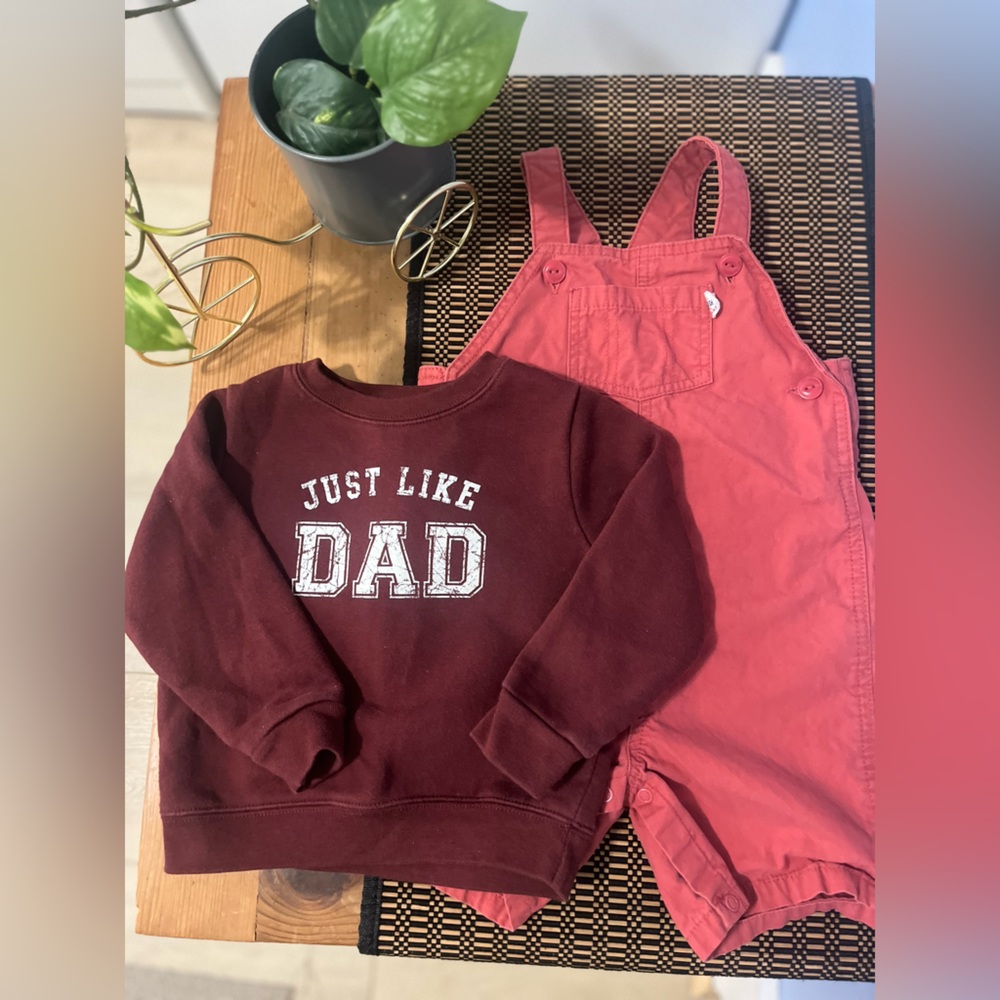 Garanimals Maroon Top and Pink Bottoms Set